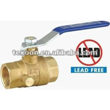 low lead threaded drain full port brass ball valves